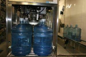 Water bottler exit end